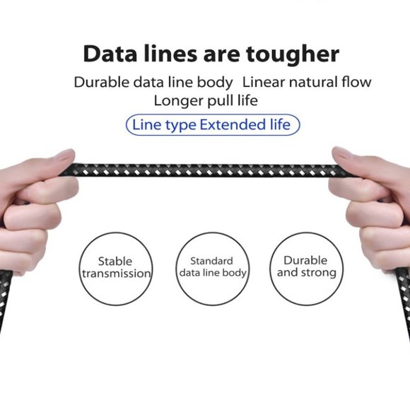 USB iPhone Charger, Cord 6FT Nylon Braided Cable - Picture 6 of 8